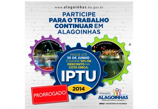 IPTU com desconto até dia 30