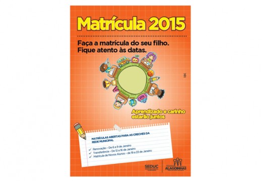 Matrículas abertas para rede municipal em Alagoinhas