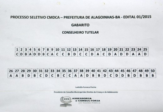 SEMAS divulga Gabarito da segunda etapa do processo seletivo para conselheiros tutelares