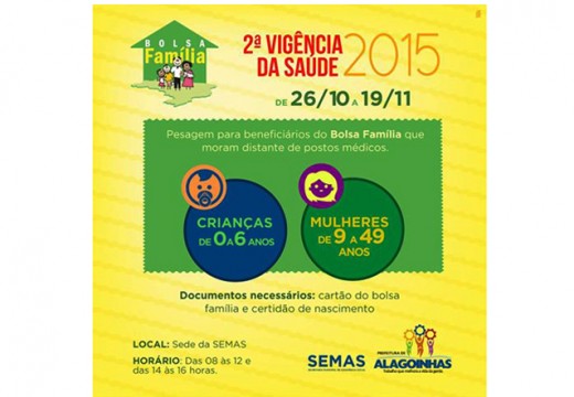 Pesagem para Bolsa Família termina na próxima quinta-feira, 19