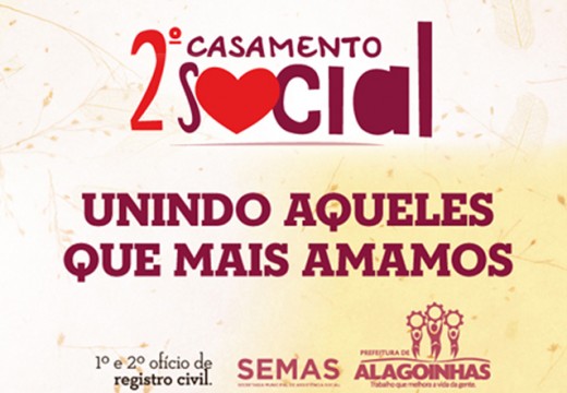 Casamento Social oficializará união de 95 casais