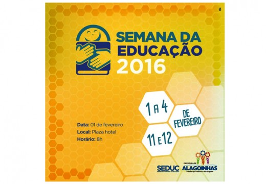Semana da Educação começa nesta segunda-feira, 01