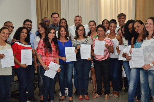 Prefeito Joaquim Neto dá as boas vindas aos novos servidores da saúde e da educação