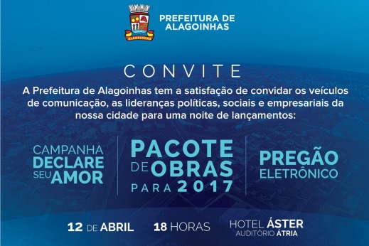 Joaquim Neto lançará Pacote de Obras para 2017 na quarta-feira