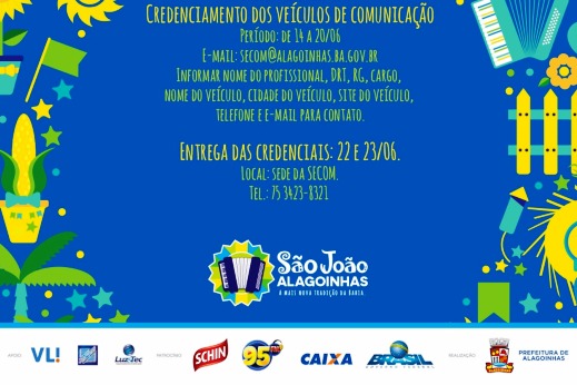 Aviso de Credenciamento para a Imprensa