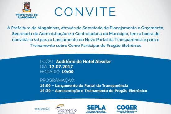 Prefeitura de Alagoinhas lança novo Portal da Transparência