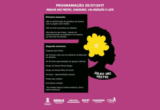 Prefeitura realiza primeira Marcha das Pretas na próxima terça-feira (25)