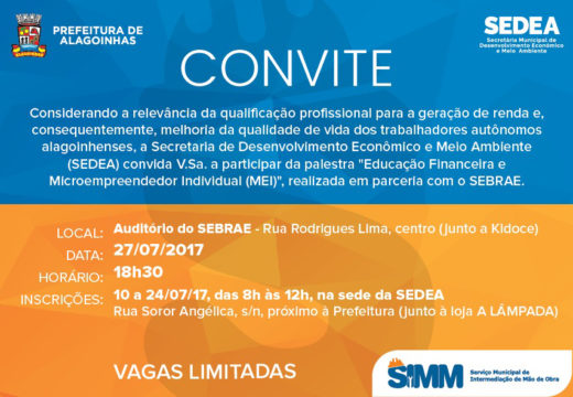 Palestra sobre educação financeira será oferecida para trabalhadores informais