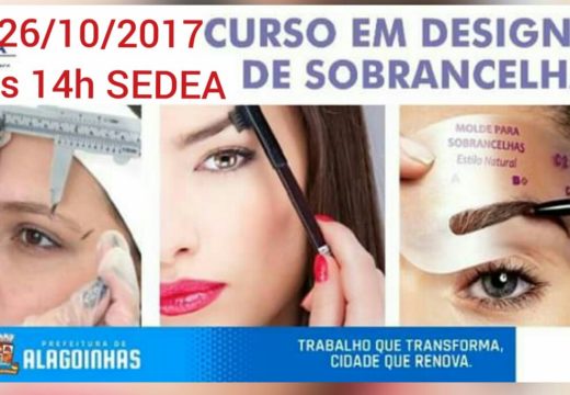 SEDEA promove curso em design de sobrancelhas, nesta quinta-feira (26)