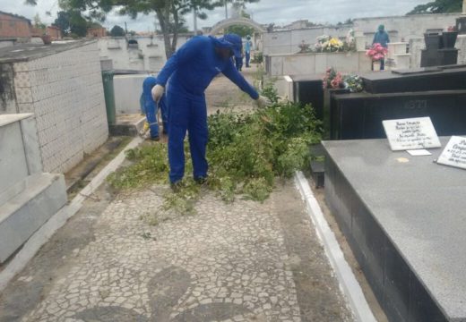 SESEP realiza últimos preparos para o Dia de Finados no cemitério Parque da Saudade