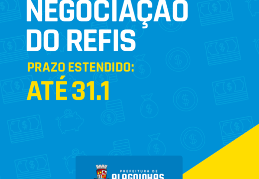 Prazo prorrogado pela Prefeitura para negociação do REFIS termina na próxima quarta-feira (31)