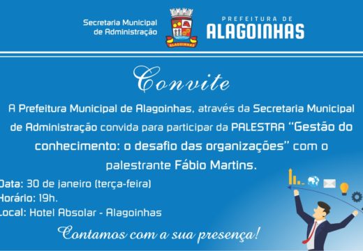 Prefeitura oferece palestra sobre gestão do conhecimento para servidores municipais