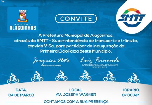 Prefeitura de Alagoinhas vai inaugurar primeira ciclofaixa do município