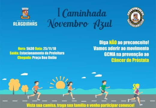 Novembro Azul: Guarda Municipal realiza caminhada de conscientização sobre o câncer de próstata