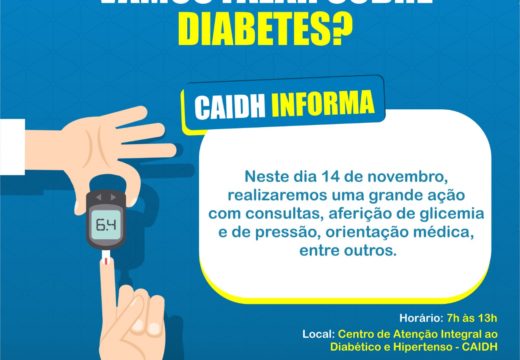 Prefeitura promove ação com equipe multidisciplinar no Dia Mundial do Diabetes