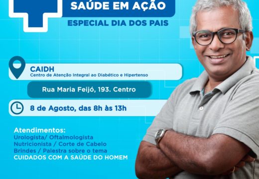 Prefeitura promove ação com café da manhã, equipe multidisciplinar e atendimentos gratuitos voltados à saúde do homem nesta quinta-feira (8)
