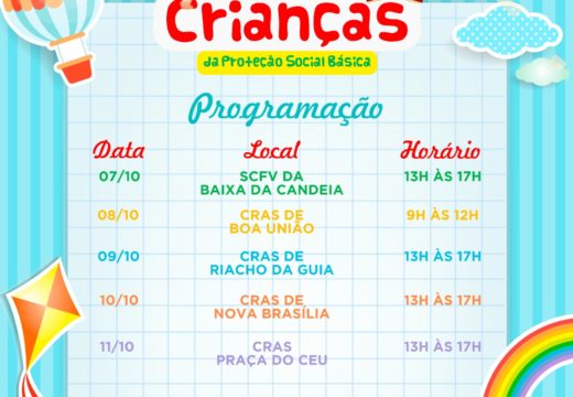 Fortalecimento de vínculos: rede municipal de proteção social promove programação diversificada no mês das crianças