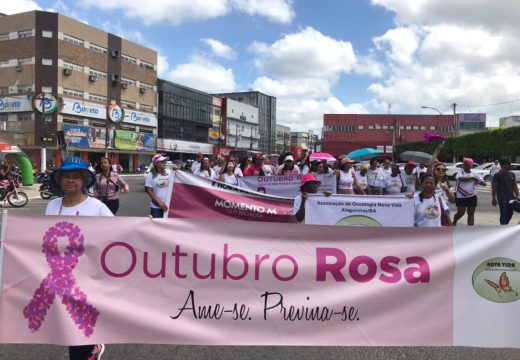 Com apoio da Prefeitura, Associação de Oncologia Nova Vida promove Caminhada do Outubro Rosa em Alagoinhas