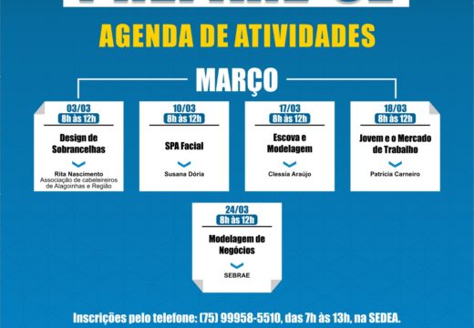 Estão abertas as inscrições para oficinas profissionalizantes da SEDEA; confira o cronograma