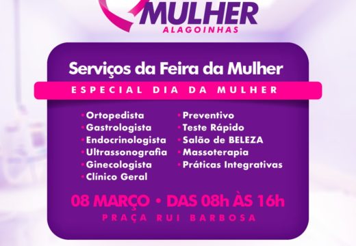Prefeitura promove ação e realiza mutirão de atendimentos gratuitos voltados à Saúde da Mulher neste domingo (8)