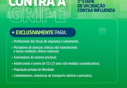 Começa nesta quinta-feira (16) a 2ª etapa da campanha de vacinação contra Influenza; confira