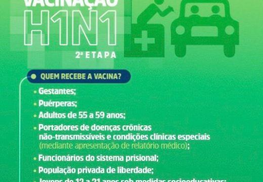 Sistema Drive Thru de vacinação contra a gripe continua esta semana; confira o público-alvo
