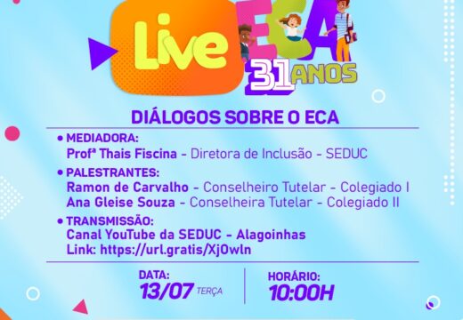 Prefeitura de Alagoinhas celebra os 31 anos do Estatuto da Criança e do Adolescente com programação especial