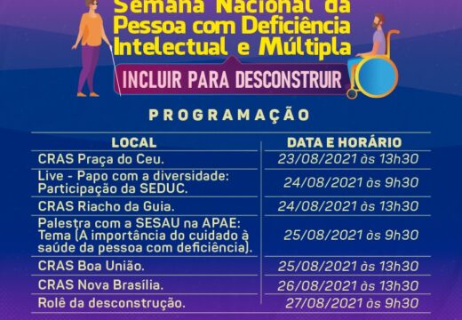 Semana Nacional da Pessoa com Deficiência Intelectual e Múltipla debate diversidade e a desconstrução de preconceitos