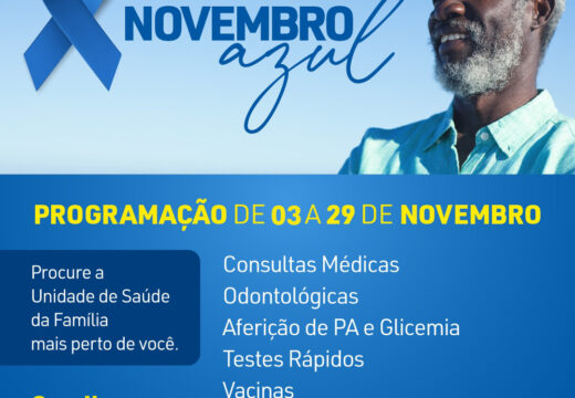 Cuidados com a saúde do homem serão intensificados durante o Novembro Azul em Alagoinhas