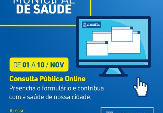 Prefeitura de Alagoinhas convida população para consulta pública na elaboração do Plano Municipal de Saúde