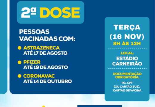 Vacinação contra a Covid-19 será retomada na próxima terça-feira (16)