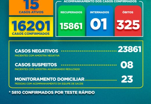 Boletim Covid-19: confira a atualização deste sábado (13)