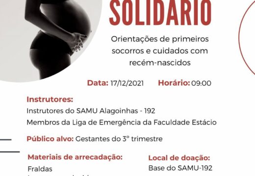 Projeto “SAMU Solidário” promove orientação e doação para gestantes