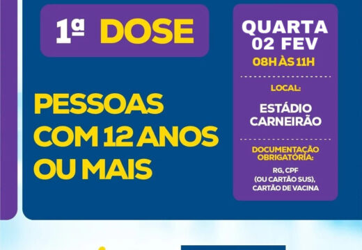 Vacinação contra a Covid-19 será retomada na próxima quarta-feira (02)