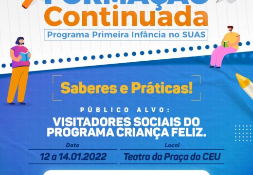 Com a marca de 43.200 visitas domiciliares por ano, Programa Criança Feliz realiza formação continuada