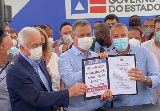 Prefeito Joaquim Neto assina Convênio com o Governo do Estado para pavimentação de Ruas da Baixa da Candeia