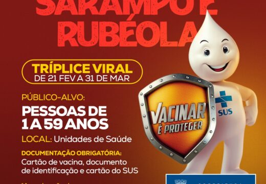 Começa nesta segunda (21) a campanha de vacinação contra Sarampo e Rubéola