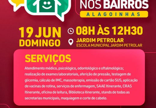 Domingo (19) tem Ouvidoria nos Bairros com serviços gratuitos para os moradores do Jardim Petrolar