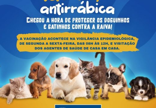 Campanha de vacinação antirrábica acontece de segunda a sexta na Vigilância Epidemiológica