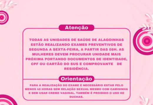 Outubro Rosa: unidades de saúde disponibilizam exames preventivos para população feminina