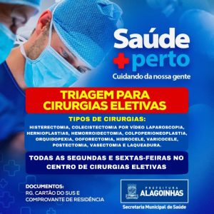 Triagem para cirurgias eletivas acontece todas as segundas e sextas-feiras  no Centro de Cirurgias Eletivas