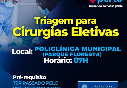Triagem para cirurgias eletivas acontece na Policlínica Municipal