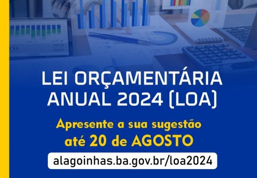 Prefeitura abre consulta pública on-line para elaboração da Lei Orçamentária Anual (LOA) 2024