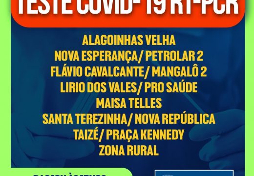 Unidades de Saúde seguem ofertando testes da Covid-19