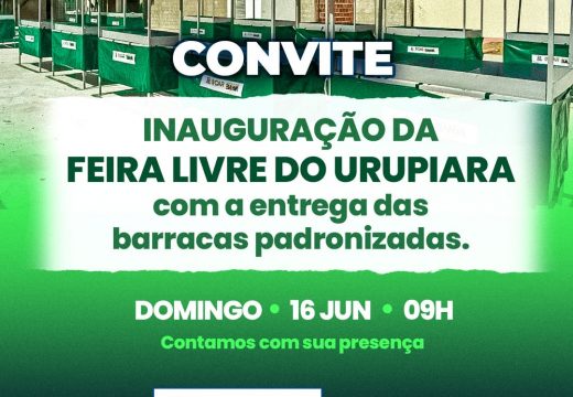SEMAG entrega feira livre do Urupiara com novas barracas padronizadas neste domingo, 16