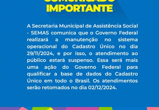 Comunicado importante