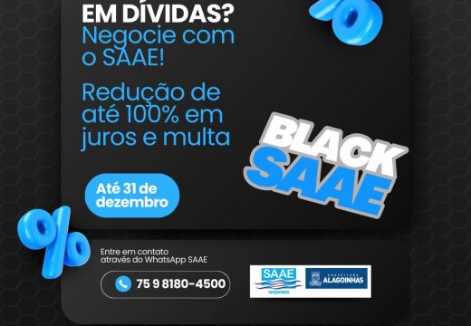 SAAE INICIA PROGRAMA ANUAL DE RENEGOCIAÇÃO DE DÉBITOS