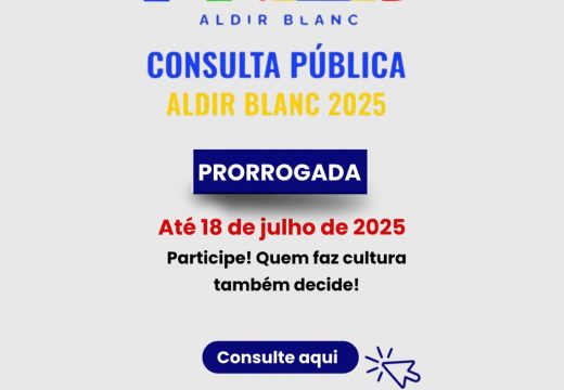 Prefeitura de Alagoinhas estende prazo para resposta à consulta pública sobre execução do segundo ciclo da Política Nacional Aldir Blanc