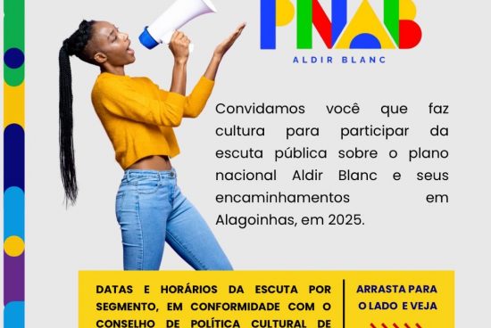 Alagoinhas realiza Escuta Pública da Política Nacional Aldir Blanc de Fomento à Cultura
