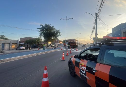 SMT requalifica 37 faixas de pedestres nos bairros Santa Terezinha, Praça Kennedy e Centro